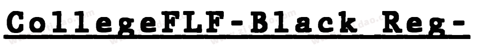 CollegeFLF-Black Reg字体转换